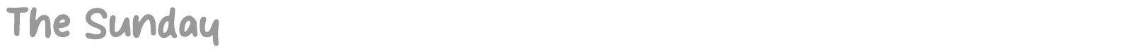The Sunday font preview